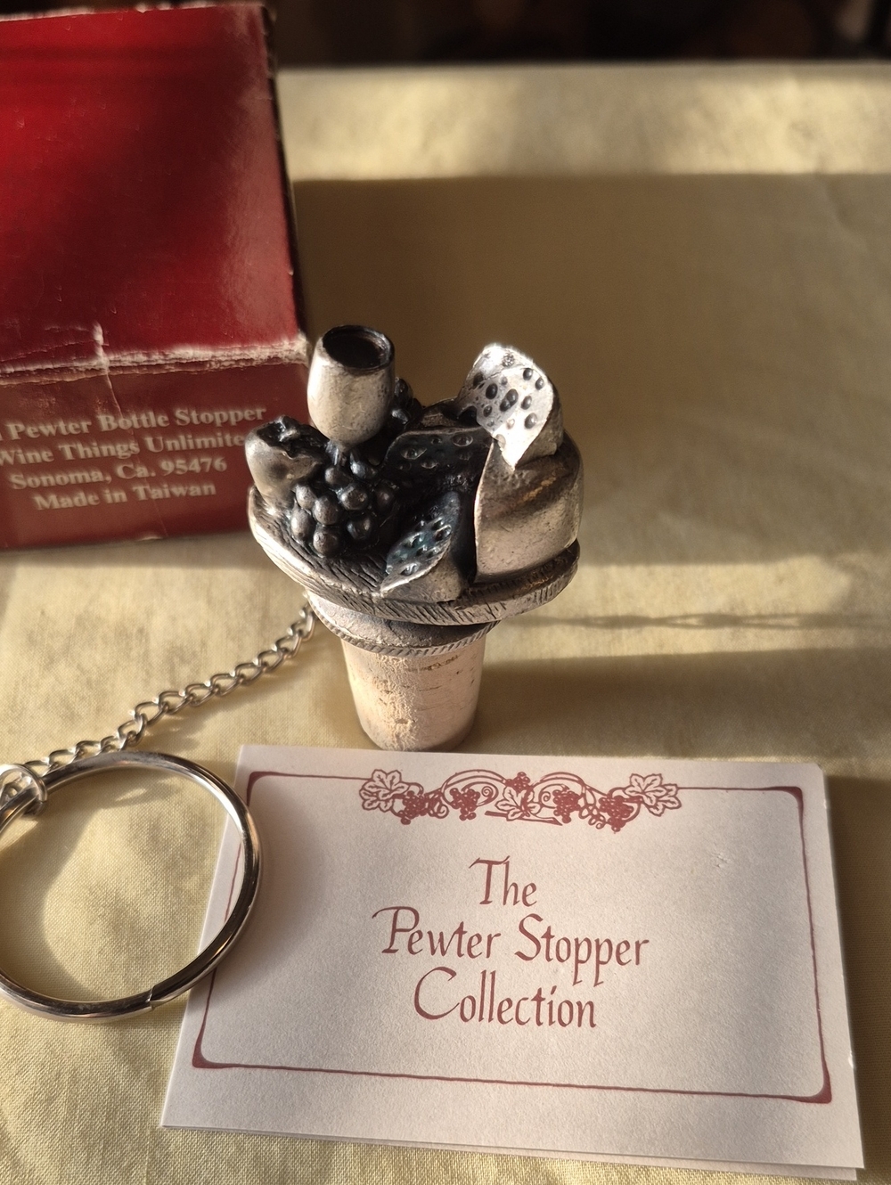 Wine Bottle Stopper - Silver Finish